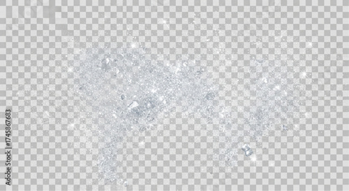Ethereal bubbles floating in a transparent space, creating a visually captivating display of transparency. vector illustration