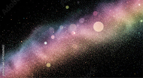 A vibrant and ethereal galaxy, showcasing a mesmerizing dance of colors and cosmic elements, inviting viewers to explore the wonders of the universe. vector illustration