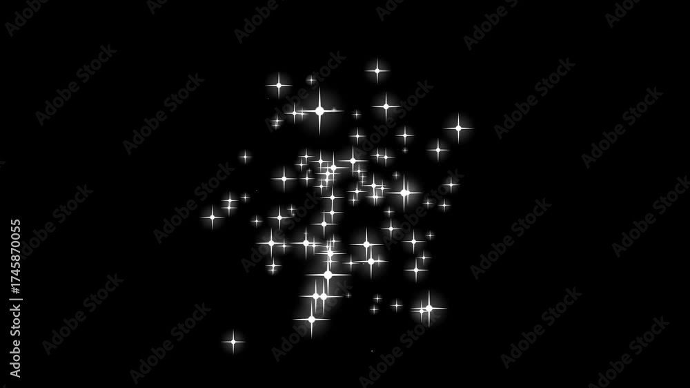 Glowing magic star dust trail, glitter sparkle twinkling lights, comet ...