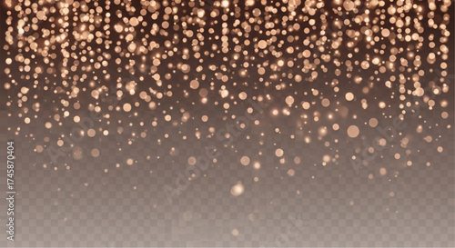 Golden Light Dazzle:  A shower of golden particles cascades downwards, creating a beautiful and ethereal display of light. vector illustration