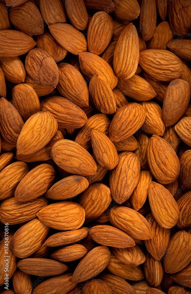 Fototapeta premium almonds on a white background, beneficial source of healthy fats