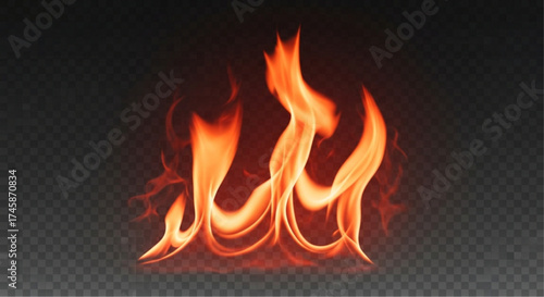 A vibrant flame dances against a neutral backdrop, its radiant heat and captivating form representing raw energy and primal power. This image captures the essence of transformation and destruction.