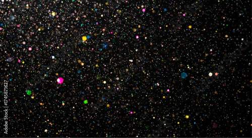 Glimmering points of light are seen against the background of the deep black, creating a striking image of celestial beauty. the composition showcases the cosmic dust or galaxy's grandeur.