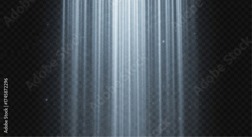 Mysterious beams of light pierce the darkness, creating a dramatic and evocative image of otherworldly phenomena. Capture the essence of space and time. vector illustration