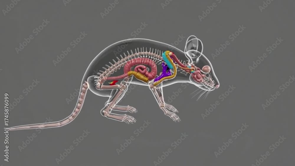 Anatomical Mouse Illustration Visual Guide to Internal Anatomy Rodent ...