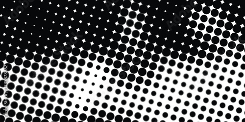 black and white, pop art, retro, halftone pattern, geometric, abstract, minimalist, contrasting patterns, optical illusion, black dots on white background