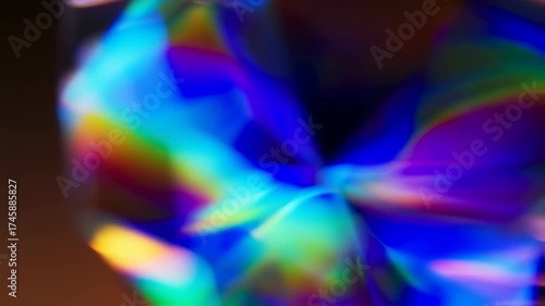 Vibrant Holographic Spectrum Light Leak Background Animation.