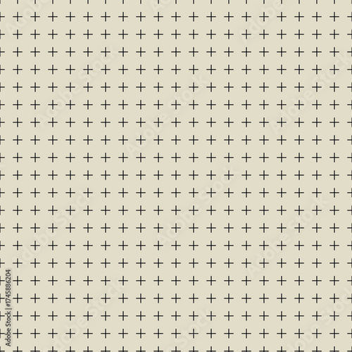 Graph check paper. Cross sign pattern. Printable grid paper with with plus. Geometric background for school, wrapping, invitations, card, scrapbooking, notebook, diary. Lined paper blank.