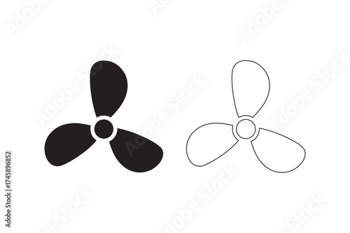 Vector fan icons on white background
