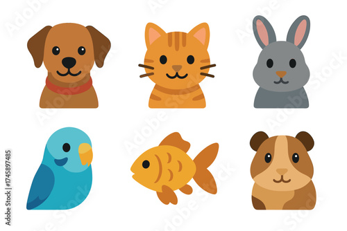 set of funny animals