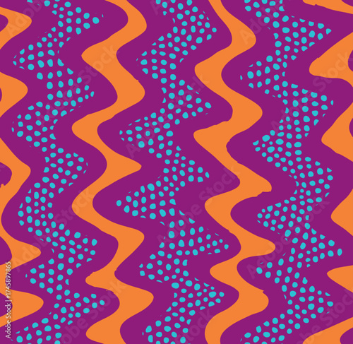 Line Doodle Seamless Pattern 25 - Groovy Waves