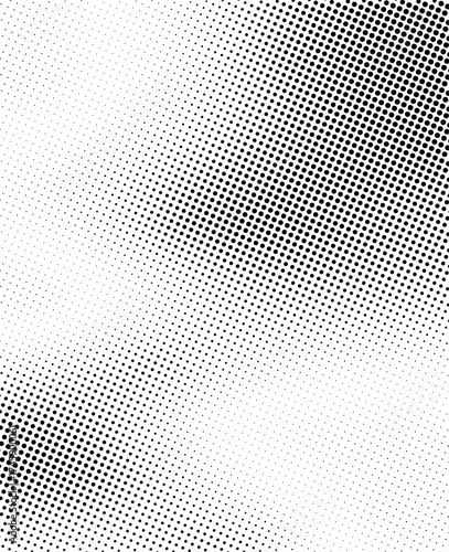Minimal halftone vector with smooth black dot waves fading across a white background. Clean and modern design great for comics, posters, or digital layouts.