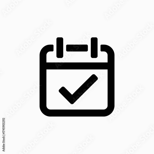 Calendar with Checkmark icon