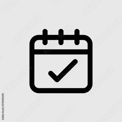 Calendar with Checkmark icon