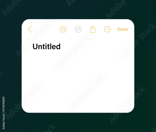 Notes user interface template. Digital planner app for schedule vector mockup illustration