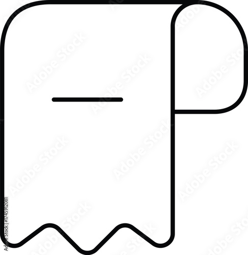 Vector art of receipt icon, a symbol of financial transaction