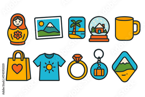 Travel and vacation outline icon set. journey, tourism, summer trip linear collection