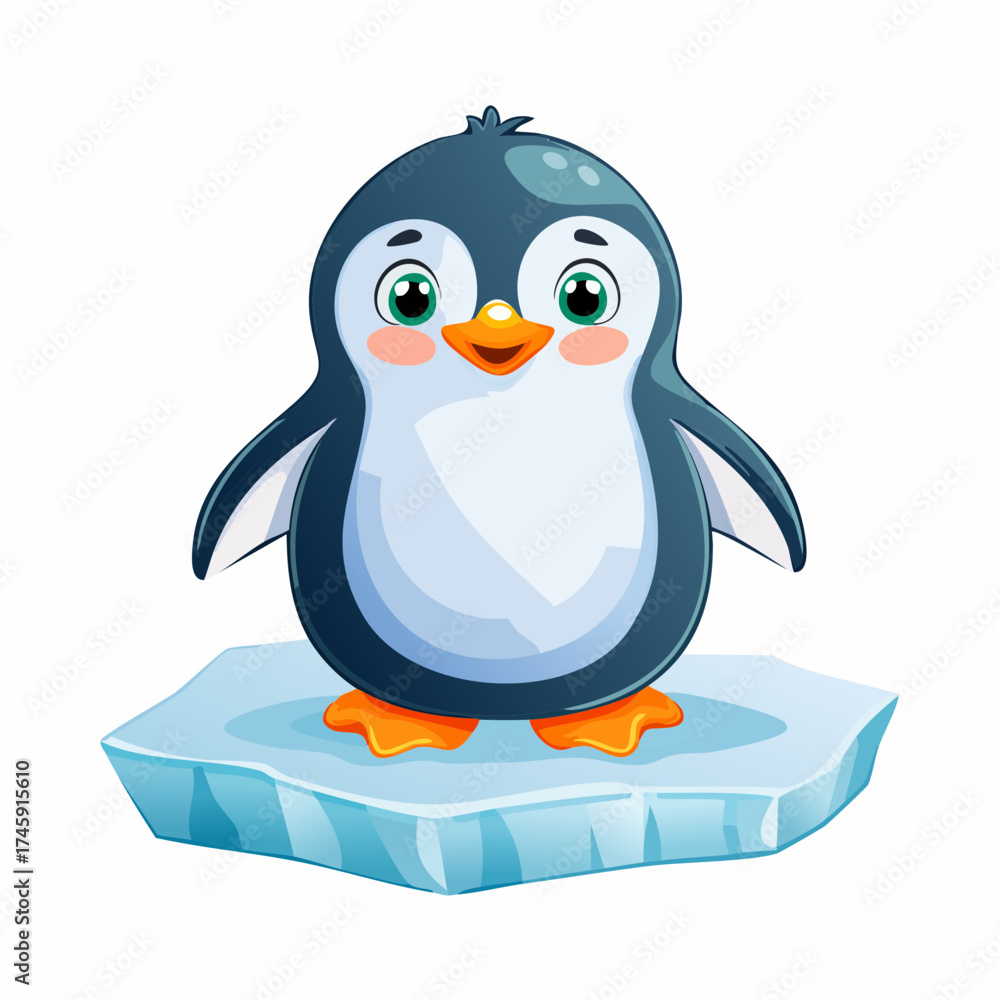 Obraz premium Pinguin im Cartoon-Stil