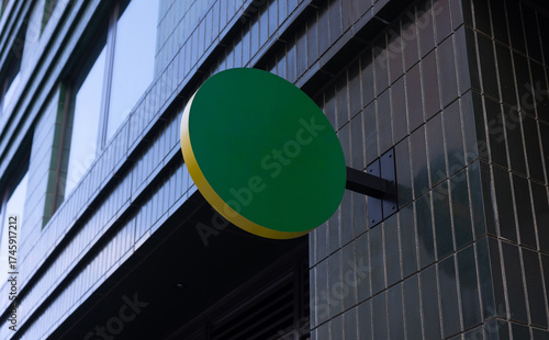 Modern Circle Sign Mockup Photo