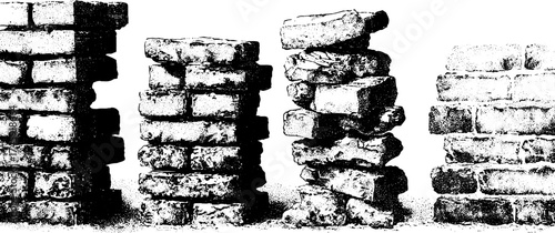 Stacked concrete blocks displaying brutalist architecture and shadows