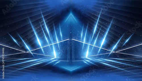 Abstract futuristic neon ba...