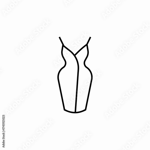 fashion woman dress icon sign vector