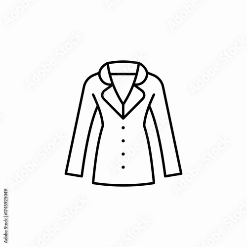 female jacket icon sign vector