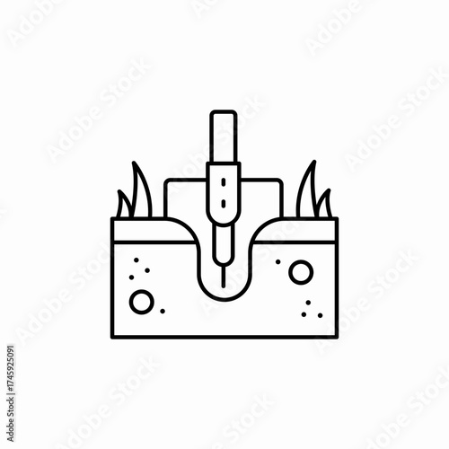 garden soil sampling icon sign vector