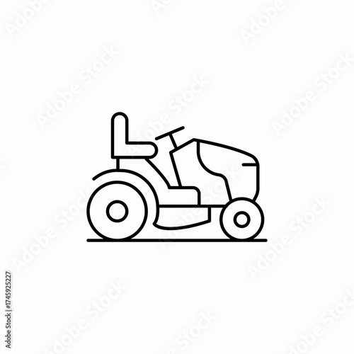 riding floor scrubber icon sign vector