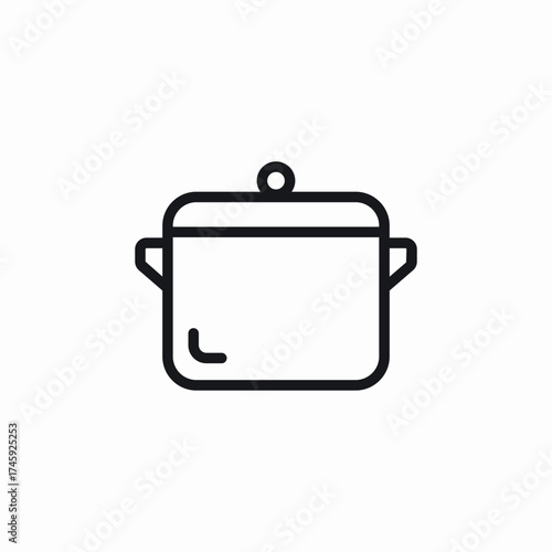 saucepan pot icon sign vector
