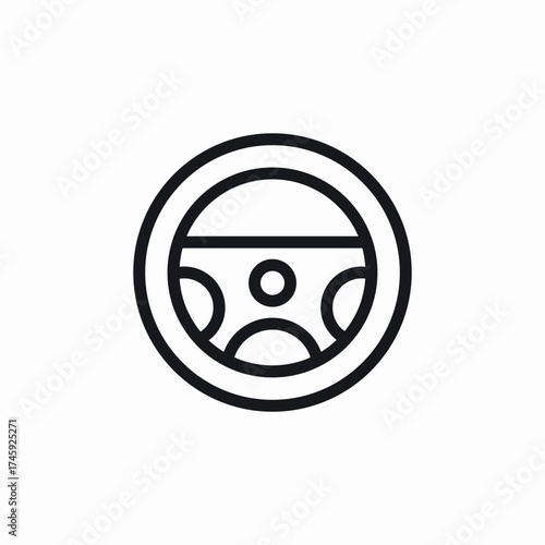 steering wheel icon sign vector