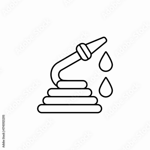 water hose icon sign vector