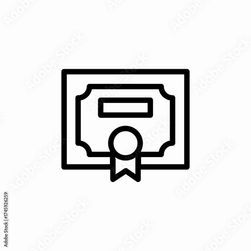 diploma certificate icon sign vector