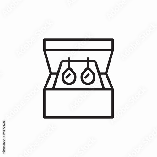 earrings box icon sign vector