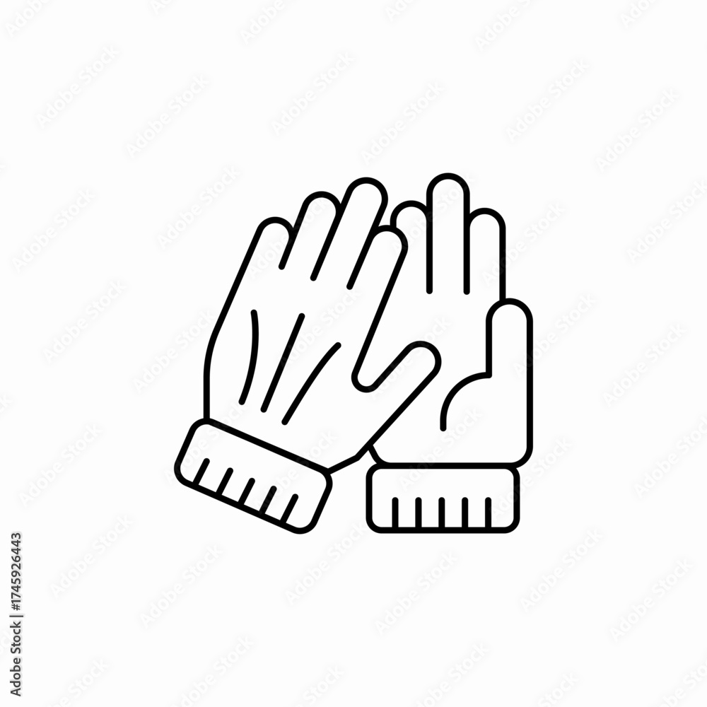 Obraz premium garden gloves icon sign vector