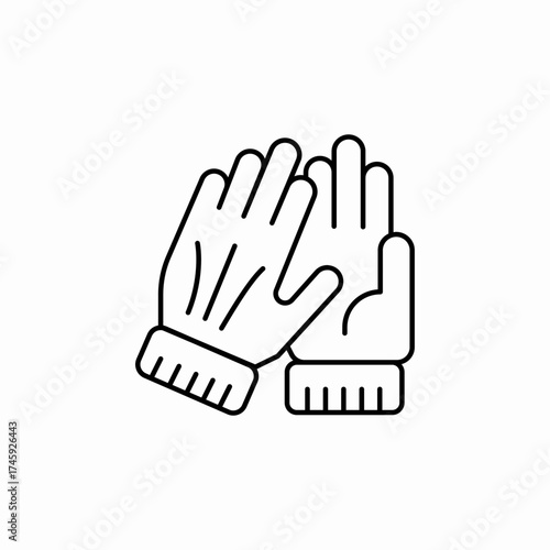 garden gloves icon sign vector