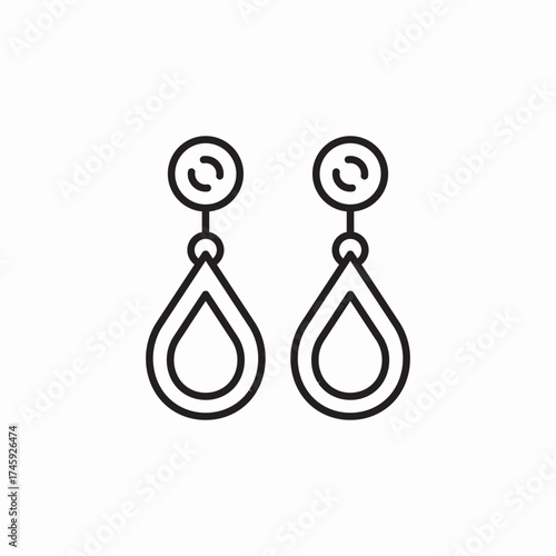 jewelry earring gem icon sign vector