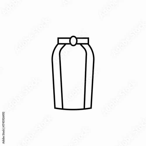 long skirt female icon sign vector