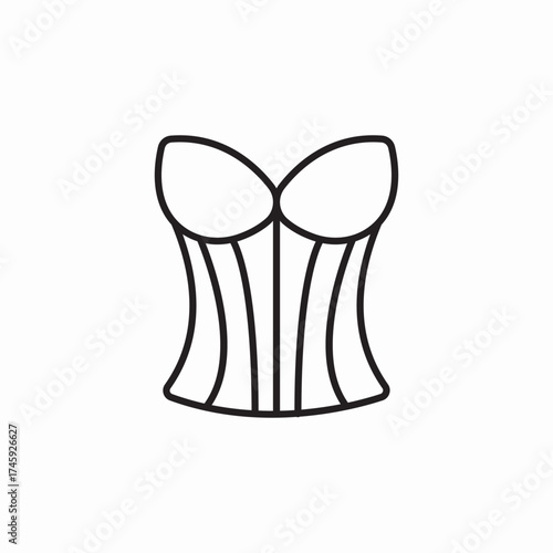 woman corset icon sign vector