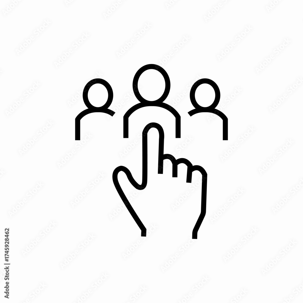 Obraz premium choose person icon sign vector