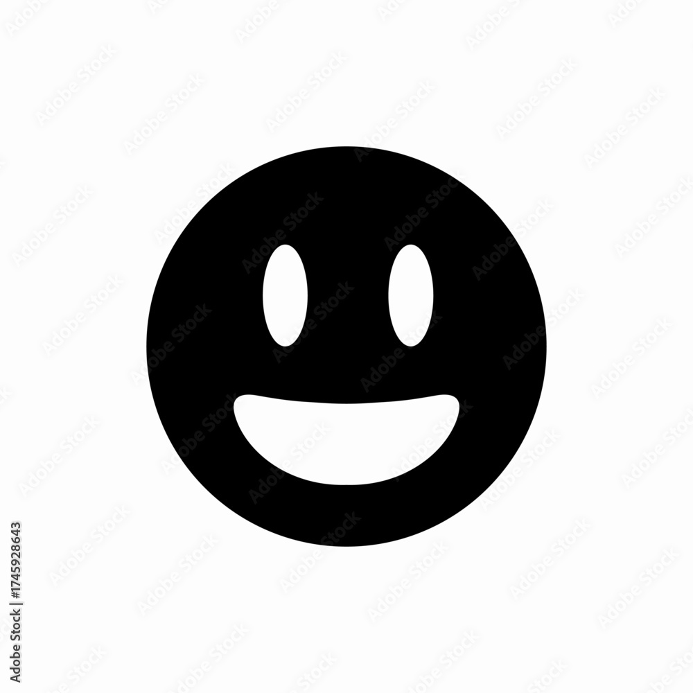 Fototapeta premium happy smile emoji icon sign vector