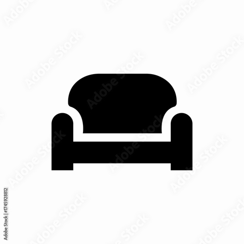 sofa furniture icon sign vector