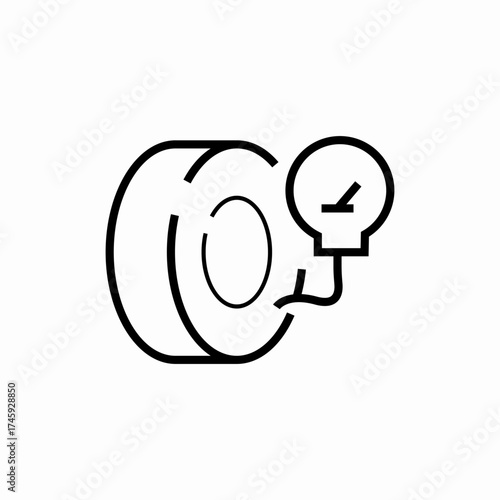 tire air pump icon sign vector