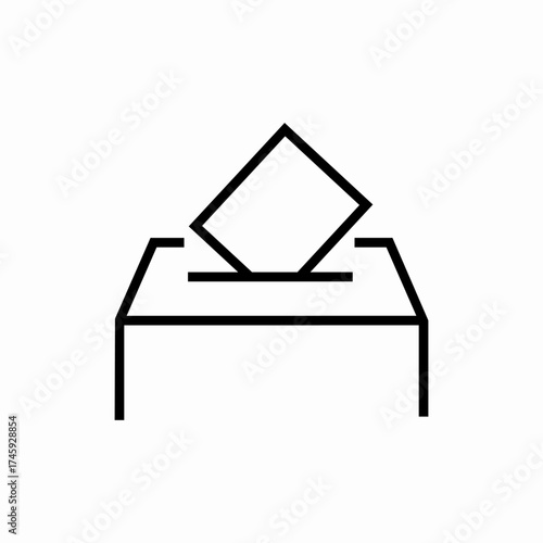 vote box icon sign vector
