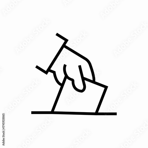 vote box bulletin icon sign vector
