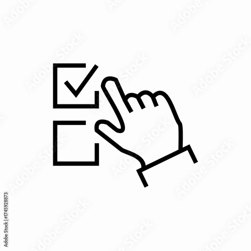 vote check list click icon sign vector