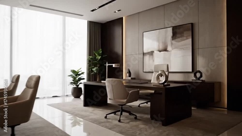 Elegant and Modern Executive Office Interior Tour.