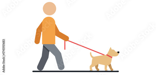 Person walking a dog on a leash on a walk enjoying pet ownership and outdoor exercise suitable for lifestyle and pet care blogs.