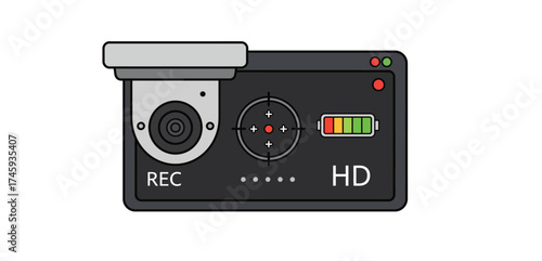 security camera recording in hd surveillance system monitoring a location perfect for illustrating security protocols or vlogs about technology