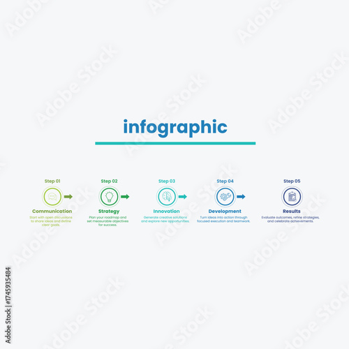 5 Step Business Infographic Template